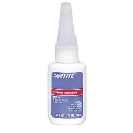 The image shown is representative of the product family and may not specifically be the individual item.  Loctite Super Bonder 415 clear cyanoacrylate adhesive is compatible with metal, plastic and rubber materials with a 24 hr cure time. Minimum to ma…