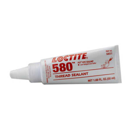 The image shown is representative of the product family and may not specifically be the individual item.  Loctite PST 580 low halogen, low sulfur thread sealant is designed for the locking and sealing of metal pipes and fittings. This product has been …