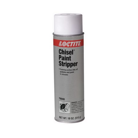 The image shown is representative of the product family and may not specifically be the individual item.  Loctite Chisel paint stripper is a chemical liquid that lifts off baked-on gaskets, gasket cements, formed-in-place gaskets, carbon deposits, drie…