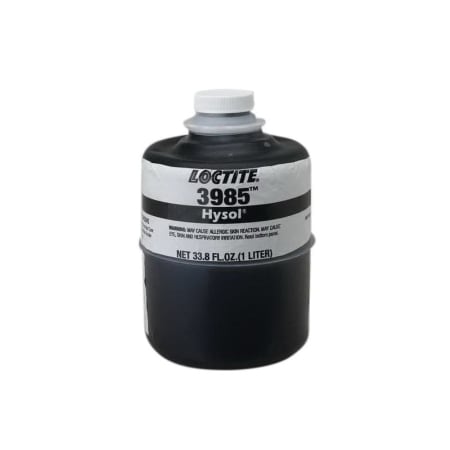 The image shown is representative of the product family and may not specifically be the individual item.  Loctite EA 3985 Hysol epoxy adhesive, non-sag is a black, high viscosity, one-part, heat-cure multi-surface structural adhesive offering superior …