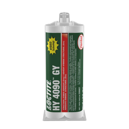 The image shown is representative of the product family and may not specifically be the individual item.  LOCTITE® HY 4090 has a high viscosity and is a gray gel. It opens completely new application areas in structural bonding  for the very first time …