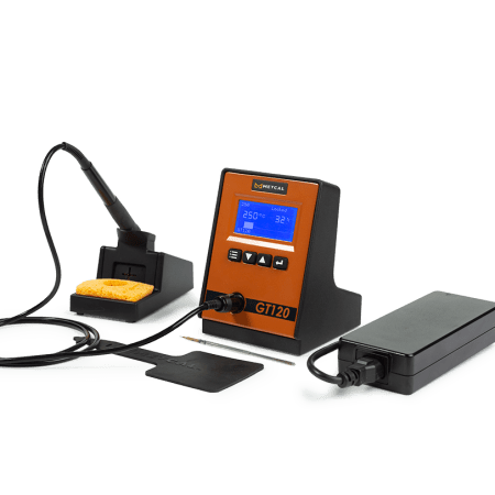 The image shown is representative of the product family and may not specifically be the individual item.  GT120 Soldering System is an adjustable temperature station that uses inductive technology as the heating mechanism. The complete system includes …