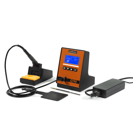 The image shown is representative of the product family and may not specifically be the individual item.  GT90 Soldering System is an adjustable temperature station that uses inductive technology as the heating mechanism. The complete system includes a…