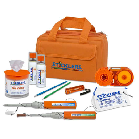 The image shown is representative of the product family and may not specifically be the individual item.  Heavy-Duty Fiber Optic Cleaning Kit (2,300+ Cleanings) from Sticklers™.  Fiber Optic Cleaning Kits includes everything you need for fast, reliable…