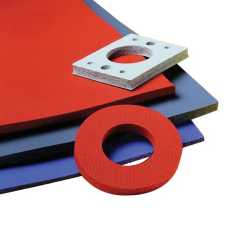 The image shown is representative of the product family and may not specifically be the individual item.  Saint-Gobain Performance Plastics R-10450 is a closed cell sponge on both sides of fiberglass fabric for cushioning and dust and moisture resistan…
