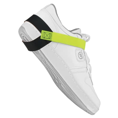 The image shown is representative of the product family and may not specifically be the individual item.  The 2044 economy heel grounder assembly is a cup-style heel grounder with a high visibility yellow glow strap that helps facility supervisors effe…