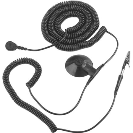 The image shown is representative of the product family and may not specifically be the individual item.  Ground cord with center snap for standard field service kits. Wrist strap cord section 10 ft and ground cord section 5 ft. Each contains a 1 megoh…