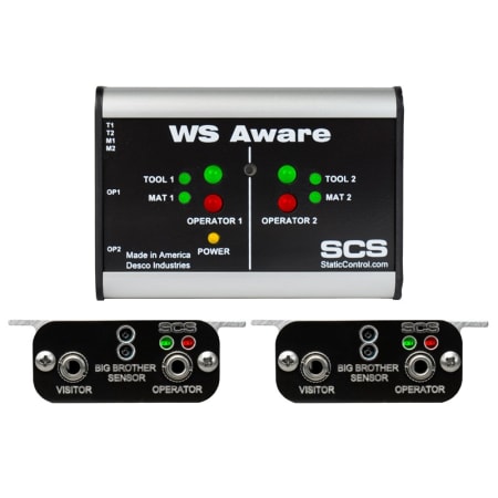 The image shown is representative of the product family and may not specifically be the individual item.  A charge can be easily developed on a body during movements. WS Aware Workstation Monitor detects body voltage and alarms if it exceeds the preset…