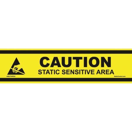 The image shown is representative of the product family and may not specifically be the individual item.  This SCS label protects your products by notifying staff and visitors that static control precautions are needed. ESD Aisle Marking Tape allows yo…