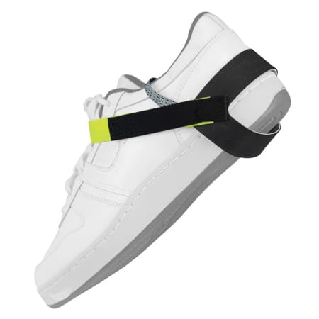 The image shown is representative of the product family and may not specifically be the individual item.  Cost effective heel grounder assembly has 2-layer sole and a 24 Inch conductive ribbon. Green-colored hook and loop fastener provides visual assur…