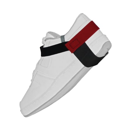 The image shown is representative of the product family and may not specifically be the individual item.  The HGS1MD-RED heel grounder features a D-ring strap and elastic hook and loop for adjustability. Compliance verification is simplified by the bri…