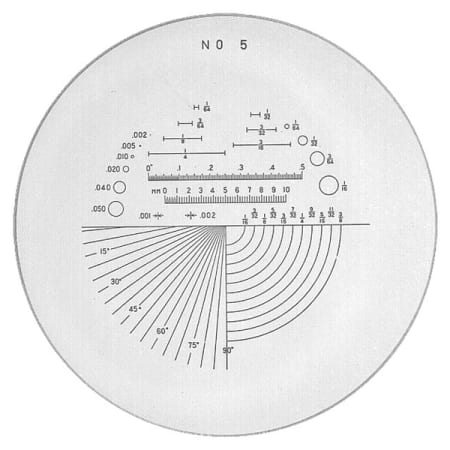 Magnifier 10x with 25mm Field of View Loupe Interchangeable Reticle Scale