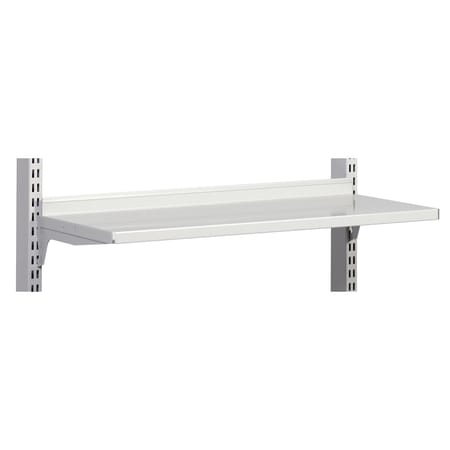 The image shown is representative of the product family and may not specifically be the individual item.  Treston steel shelves can be attached at a 0° or 20° angle and include a lip edge. Mount these on Treston slotted uprights for efficient storage o…
