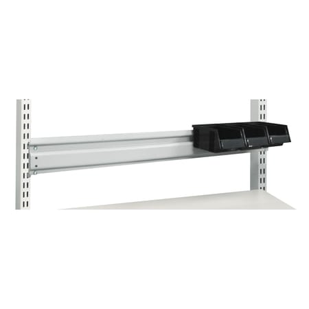 The image shown is representative of the product family and may not specifically be the individual item.  Treston bin rails mount to slotted uprights and ensure an ergonomic working position and space-savings. Components can be stored in bins within ea…