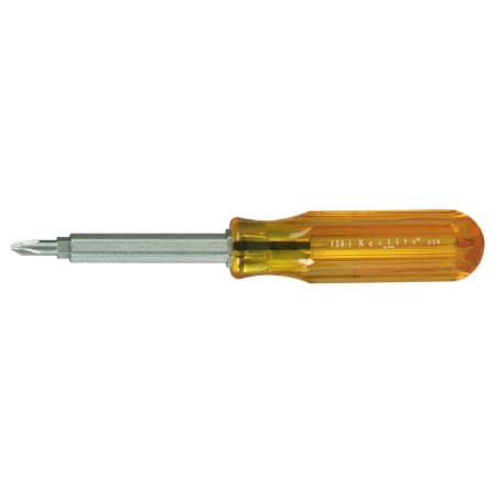 The image shown is representative of the product family and may not specifically be the individual item.  Xcelite FSD1 is extra handy four-in-one screwdriver. It features self-storing standard shaft. 2 blades also interchangeable with Two-In-One, conve…