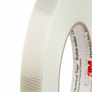 3M 1039 Polyester/Glass Filament Electrical Tape, 11/16 x 60 yd x 7 Mil,  White