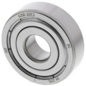 SKF 6200-2Z Single Row Deep Groove Radial Ball Bearing, 10 mm