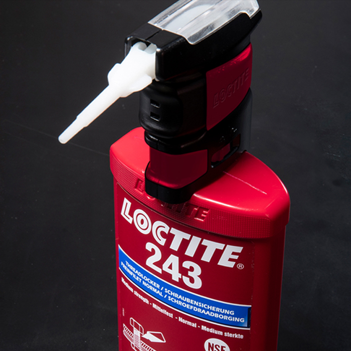Loctite Pro Pump Dispenser on Loctite 243 bottle