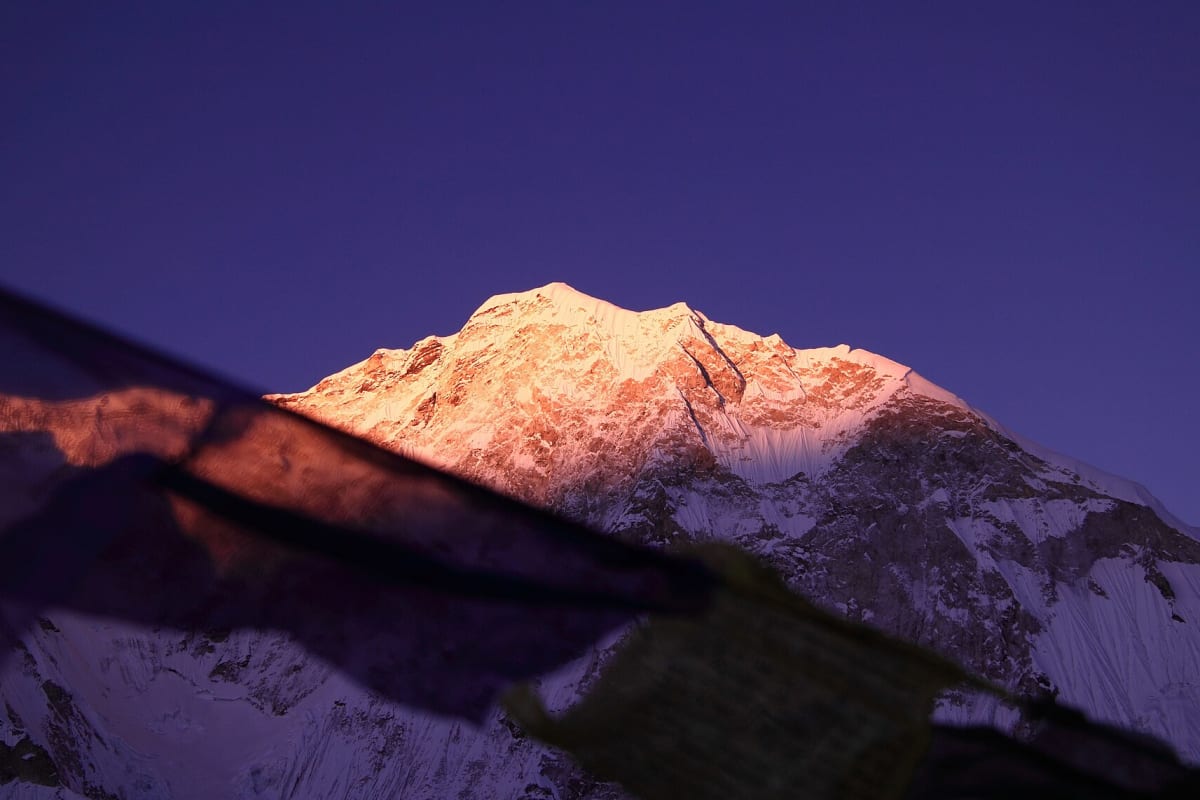 Baruntse at 7,129 m, Everest region, Nepal.
