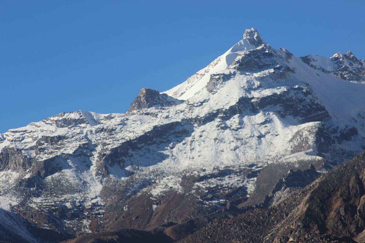 The Kanchenjunga mountain range in eastern Nepal.