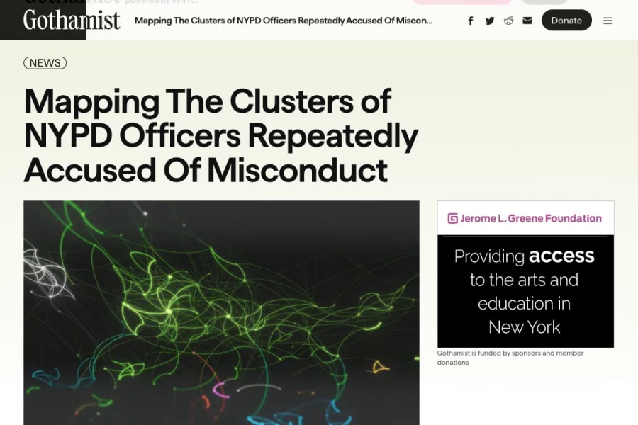 Clusters of NYPD Misconduct screenshot 2