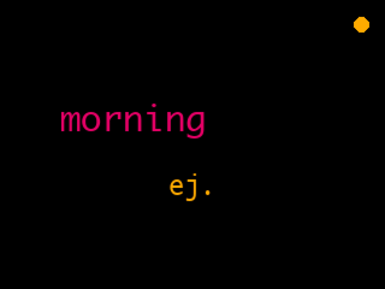 Morning greeting