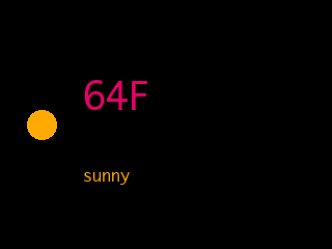 Today's weather as a desk-display scene