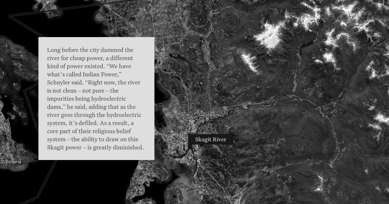 Skagit River — a satellite-based feature on hydroelectric dams