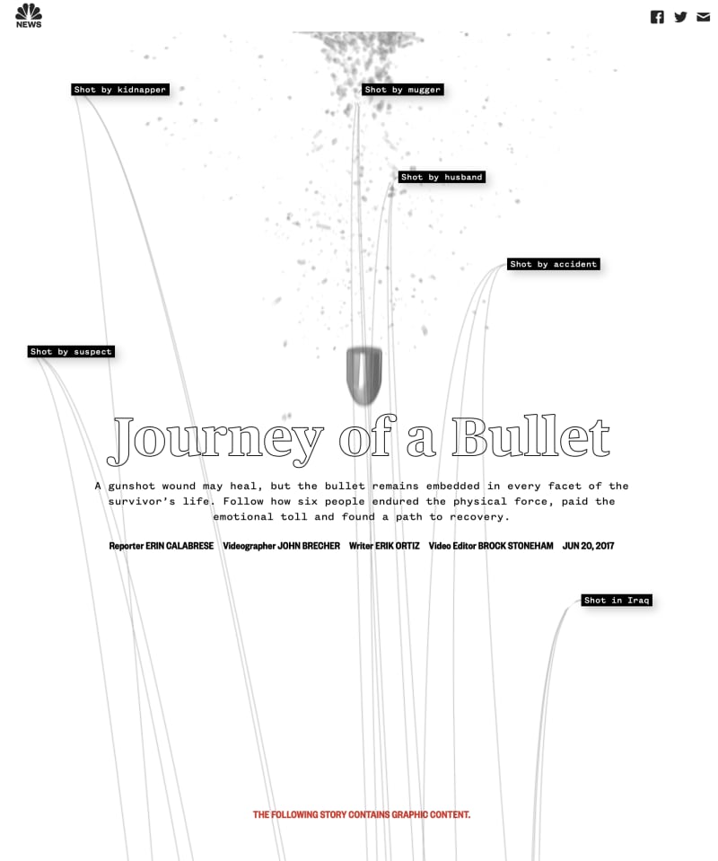 The introduction to the Journey of a Bullet story
