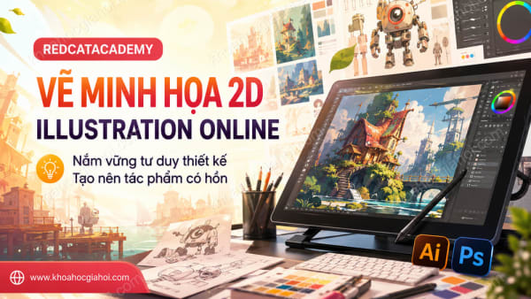 Khóa Học Vẽ Minh Họa 2D Illustration Online – Redcatacademy
