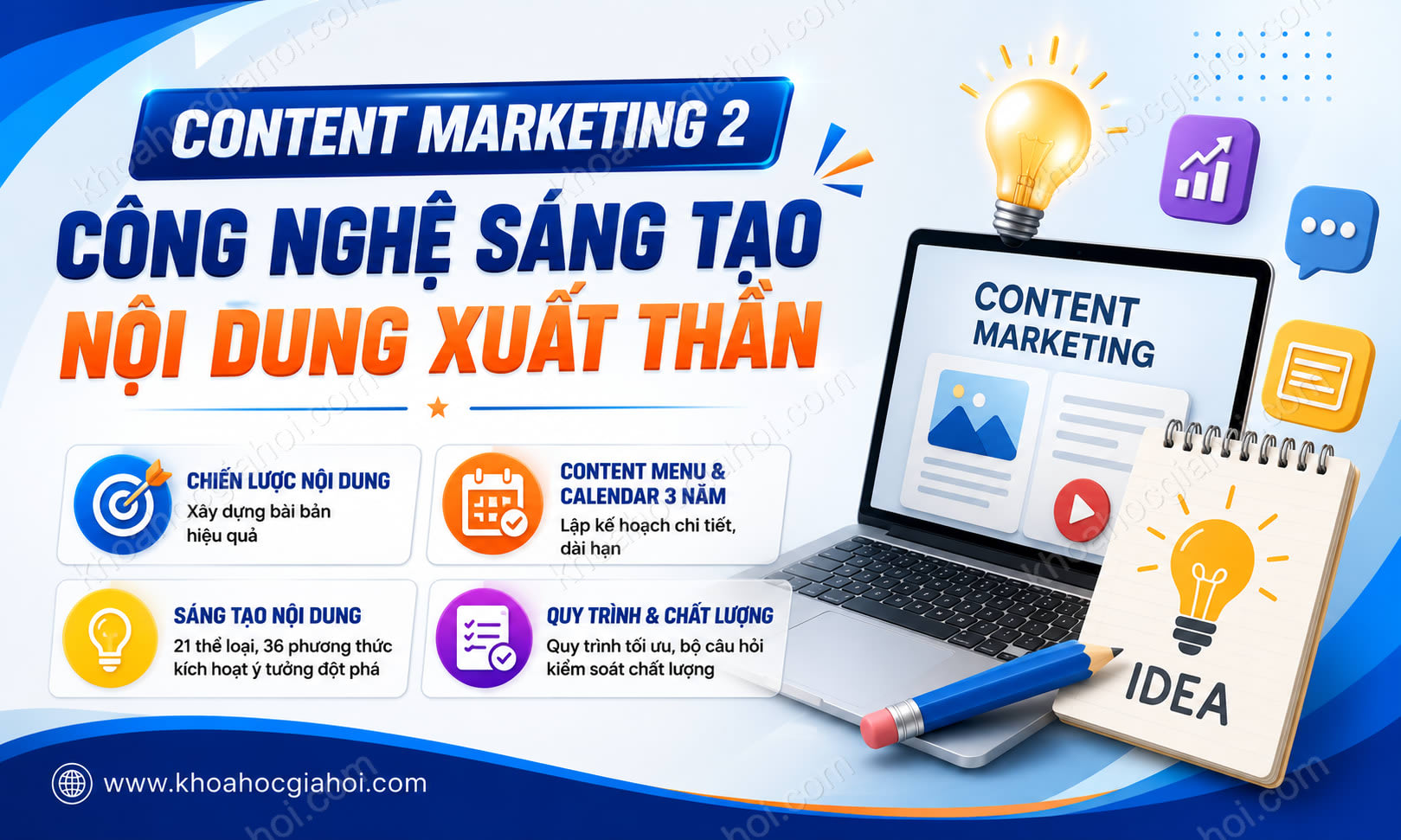 Khóa Học Content Marketing 2 - Công Nghệ Sáng Tạo Nội Dung Xuất Thần