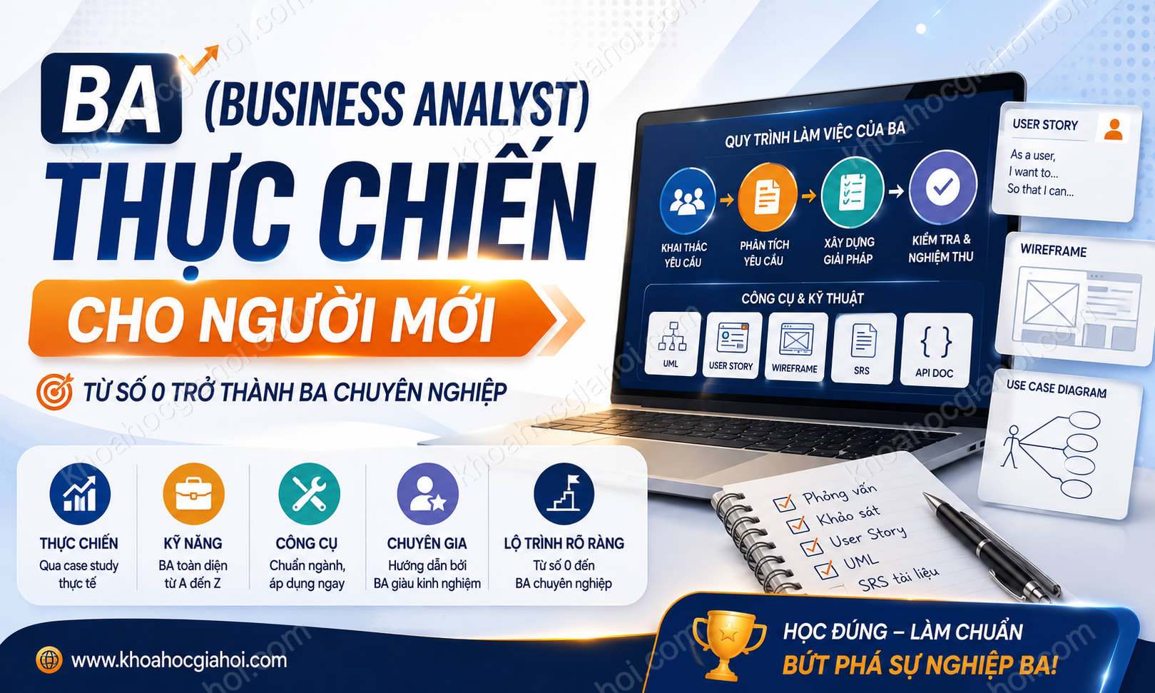 Khóa Học BA (Business Analyst) Thực Chiến Cho Người Mới