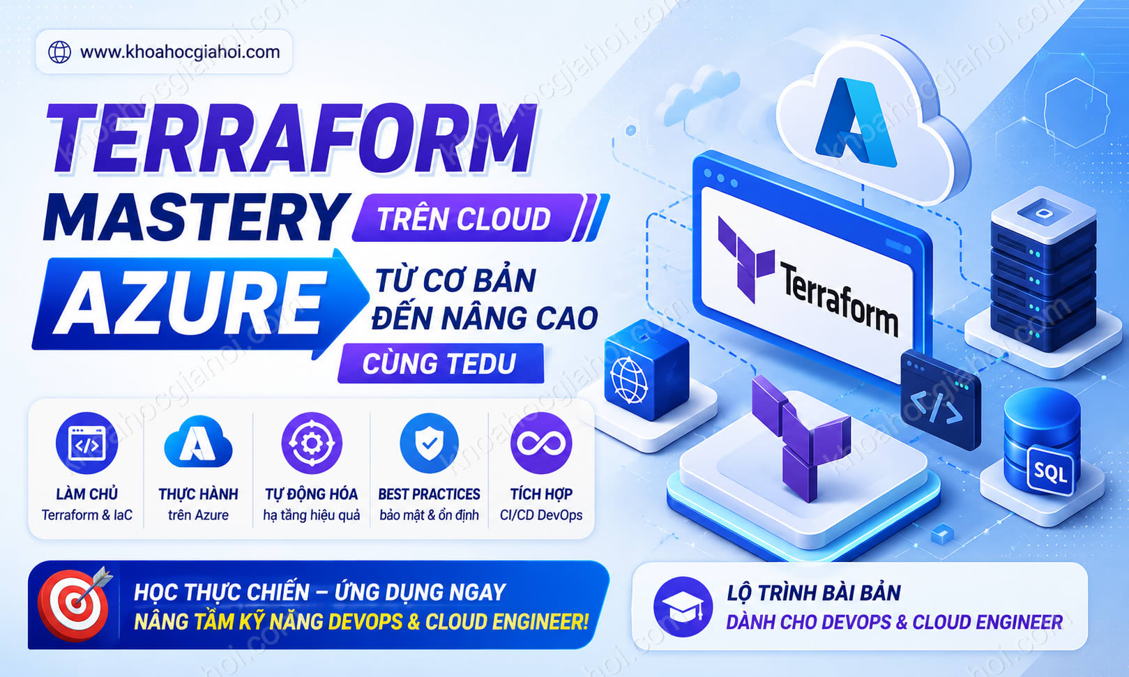Khoá Học Terraform Mastery Trên Cloud Azure Từ Cơ Bản Đến Nâng Cao Cùng Tedu