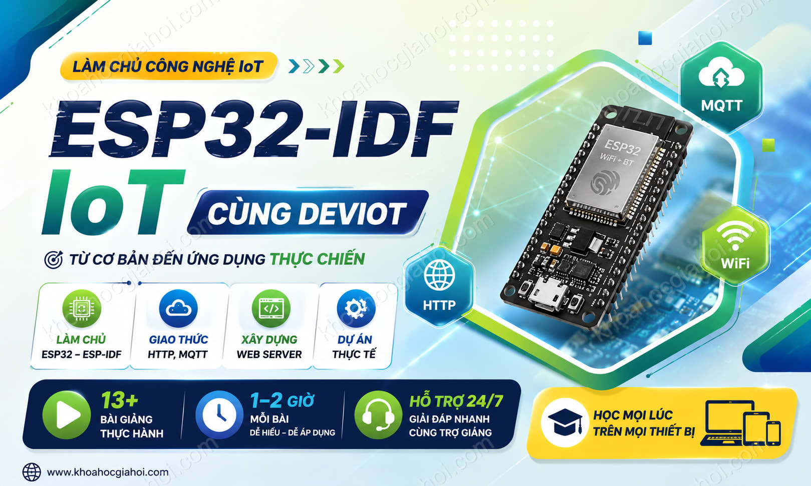 Khóa Học Lập Trình Iot Chip Esp32-idf Cùng Deviot