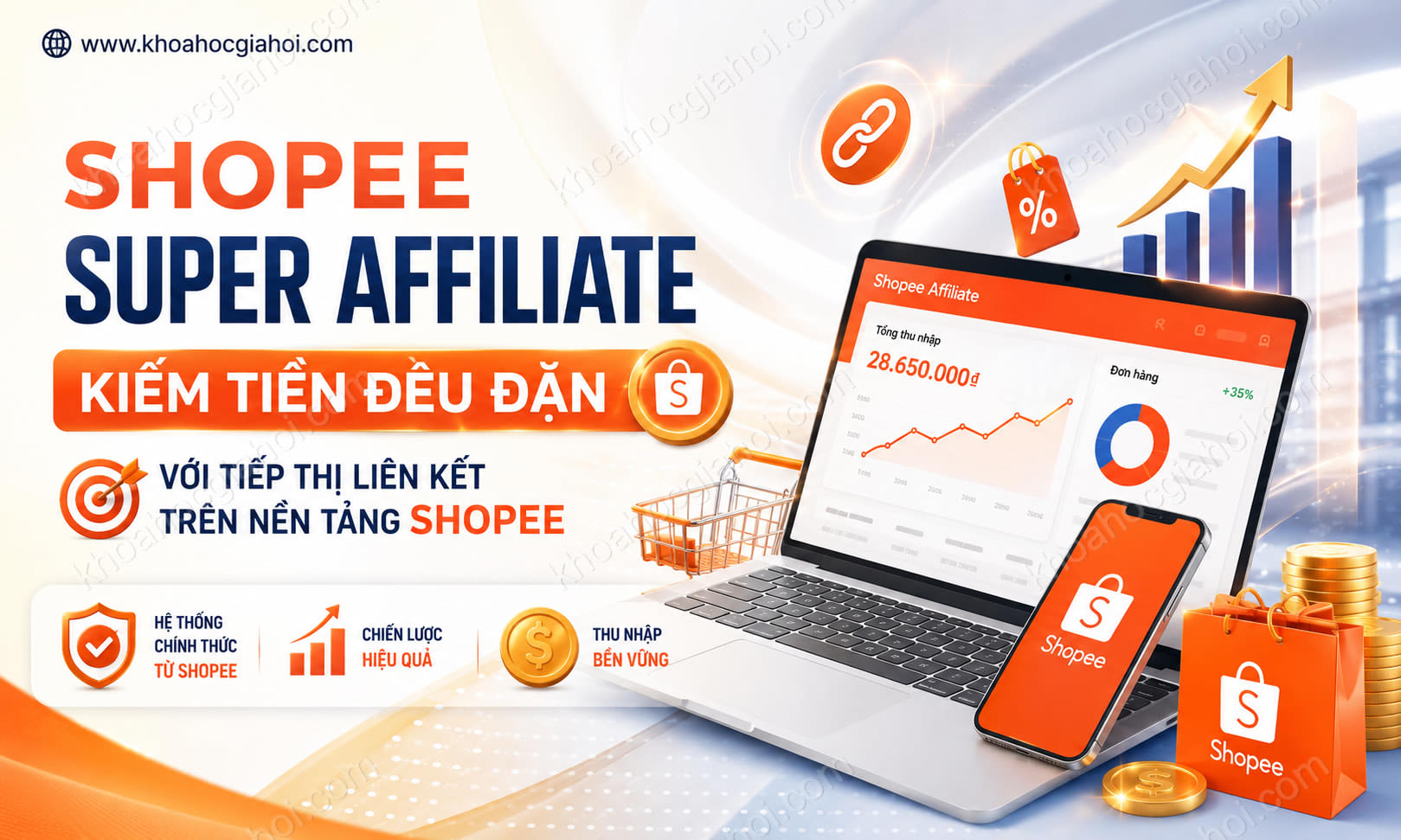 Khóa Học Shopee Super Affiliate Tạo Thu Nhập Đều Đặn Với Tiếp Thị Liên Kết Trên Nền Tảng Shopee