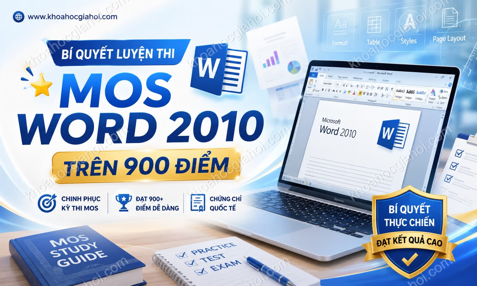 Khóa Học Bí Quyết Luyện Thi Mos Word 2010 Trên 900 Điểm
