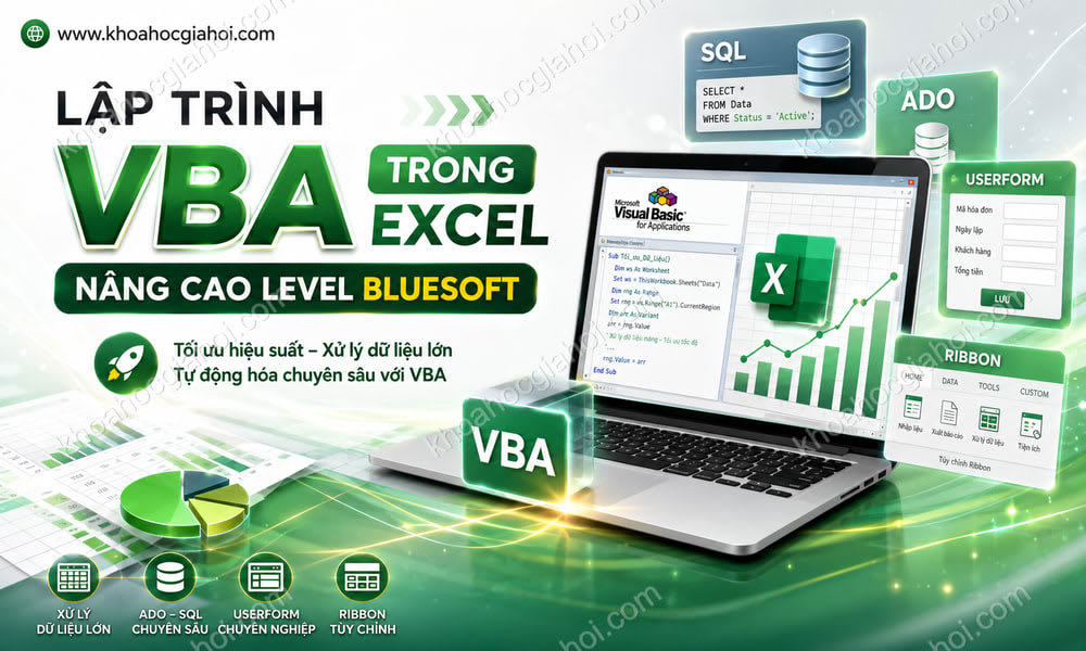 Khóa Học Lập Trình Vba Trong Excel Nâng Cao Level Bluesoft