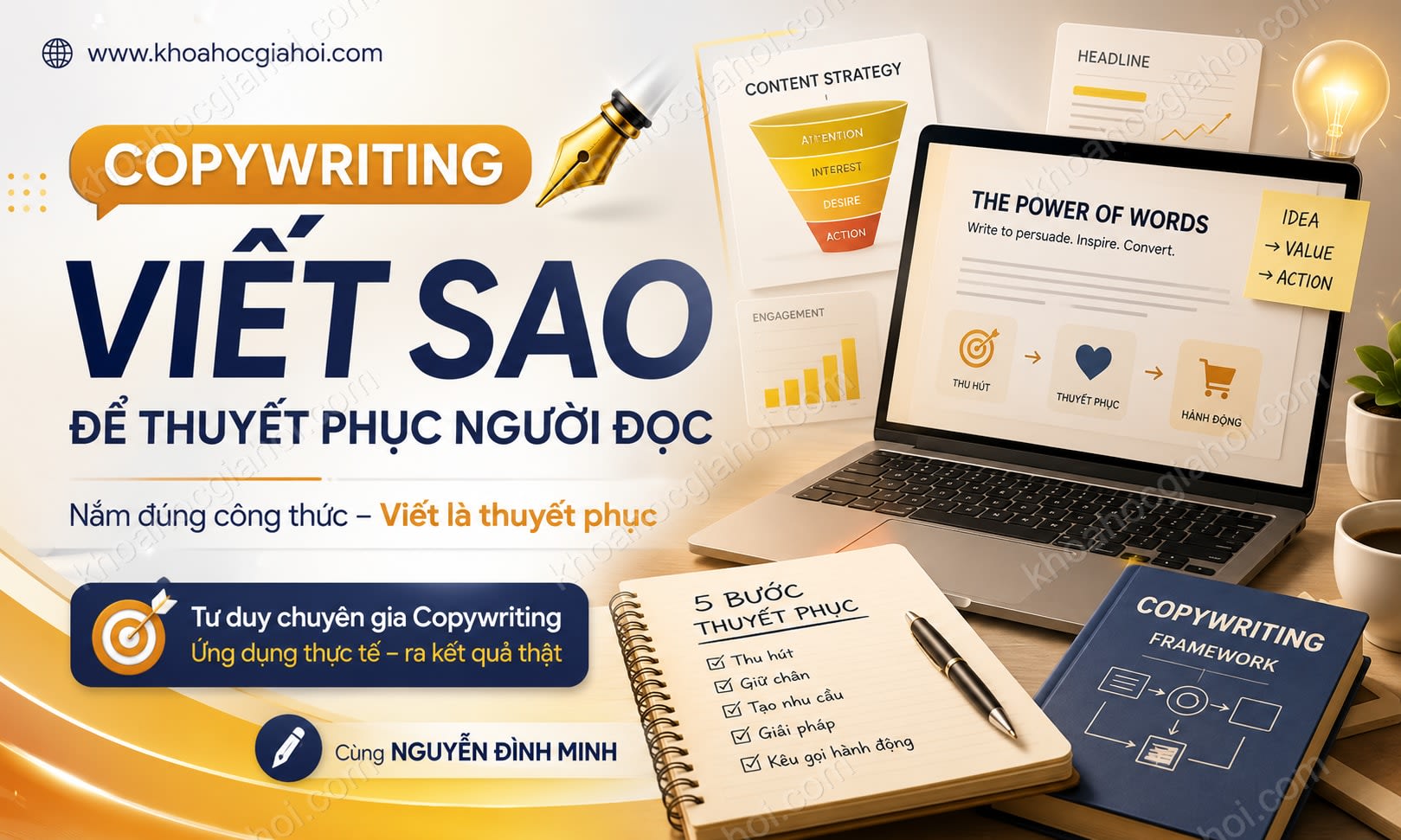 Khóa Học Copywriting Viết Sao Để Thuyết Phục Người Khác Muốn Đọc Cùng Nguyễn Đình Minh