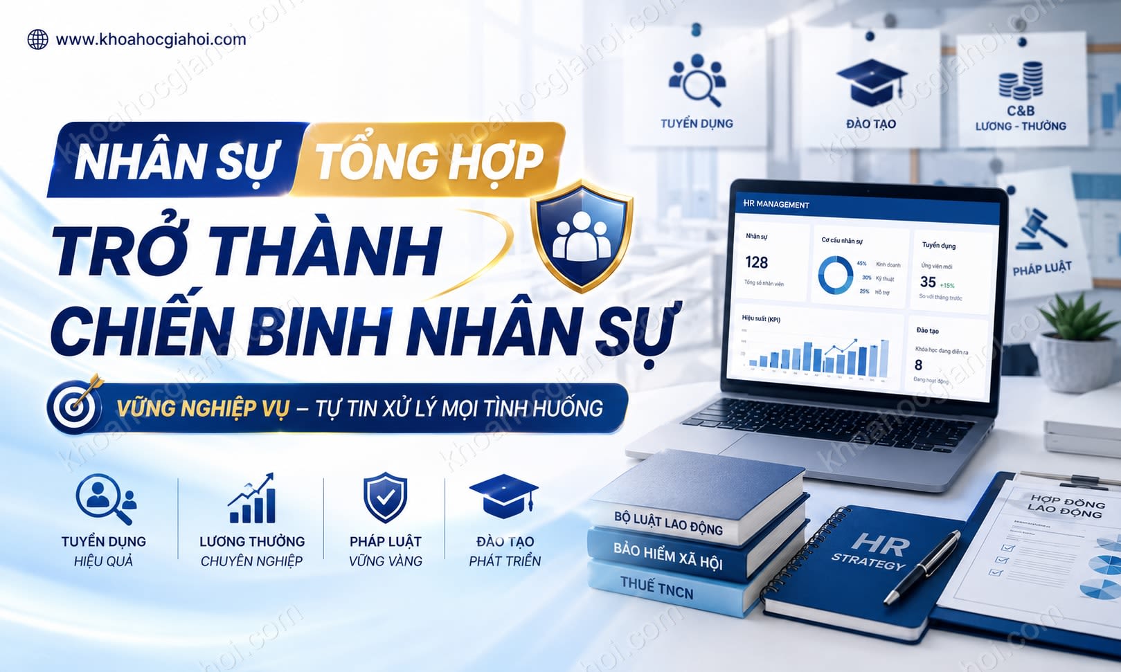 Khóa Học Nhân Sự Tổng Hợp - Trở Thành Chiến Binh Nhân Sự Vững Nghiệp Vụ Khóa Học Nhân Sự Tổng Hợp - Trở Thành Chiến Binh Nhân Sự Vững Nghiệp Vụ