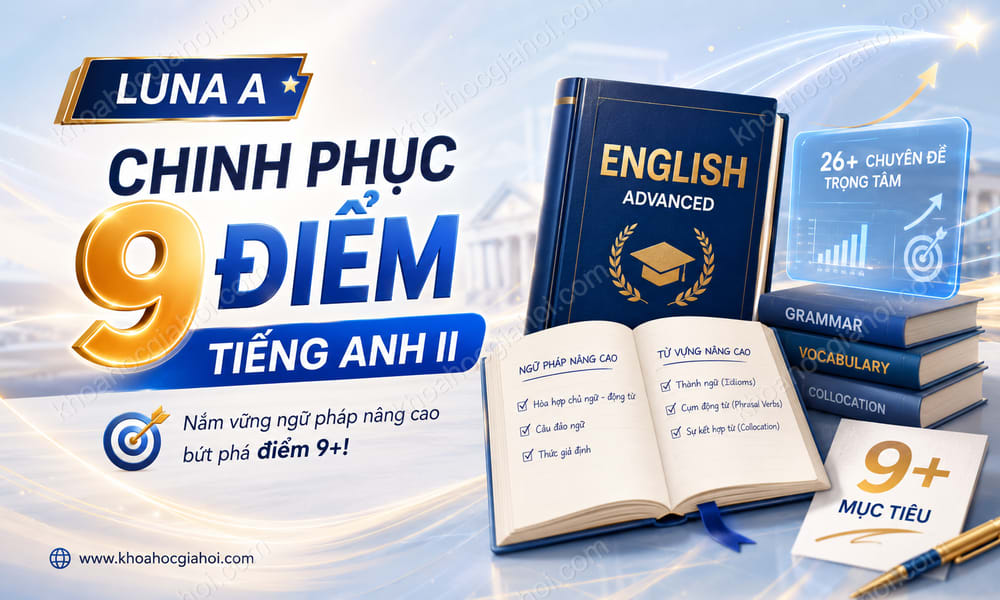 Khóa Học Luna A: Chinh Phục 9 Điểm Thi Đại Học Môn Tiếng Anh II