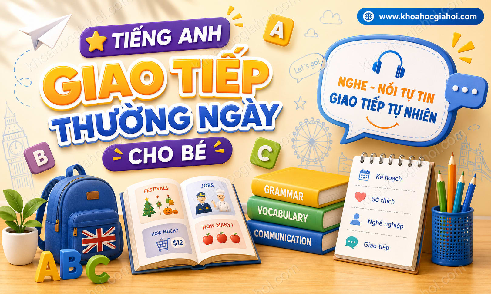 Khóa Học Tiếng Anh Giao Tiếp Thường Ngày Cho Bé Khóa Học Tiếng Anh Giao Tiếp Thường Ngày Cho Bé