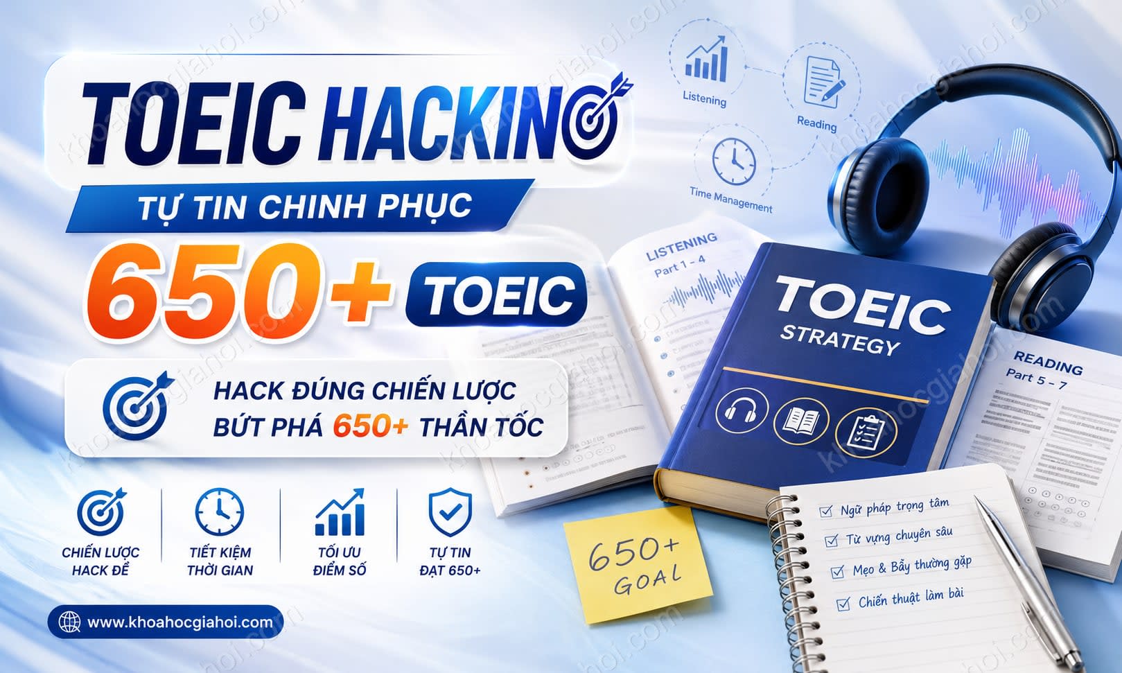 Khóa Học Toeic Hacking – Tự Tin Chinh Phục 650+ Toeic Khóa Học Toeic Hacking – Tự Tin Chinh Phục 650+ Toeic