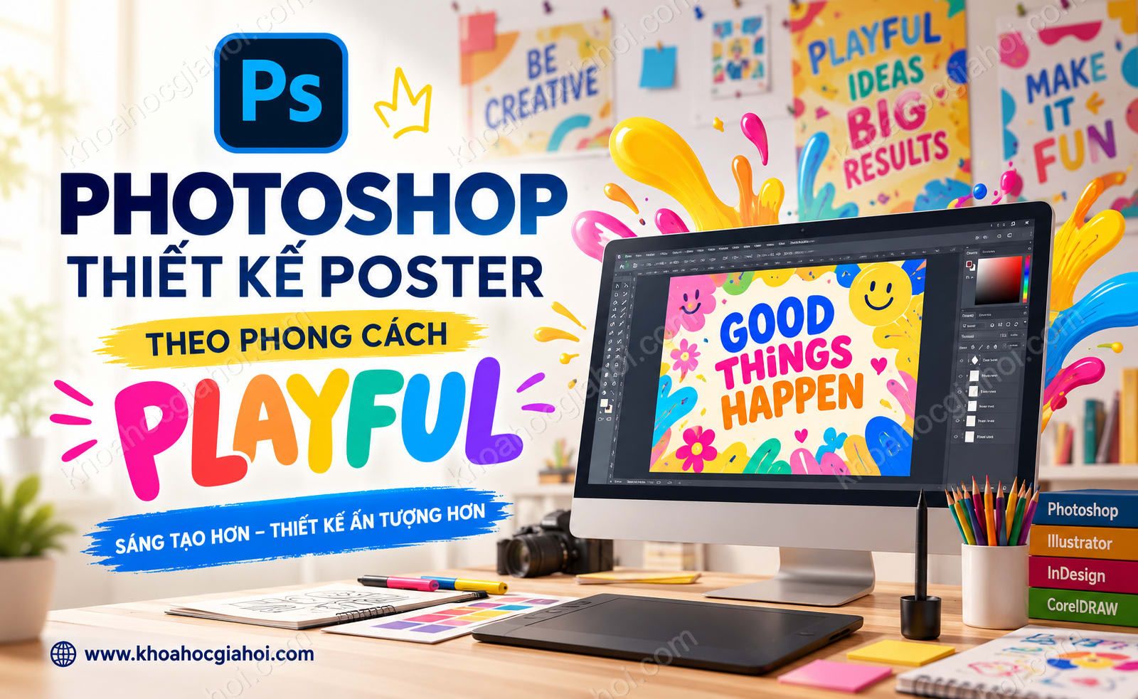 Khóa Học Photoshop Thiết Kế Poster Theo Phong Cách Playful Khóa Học Photoshop Thiết Kế Poster Theo Phong Cách Playful