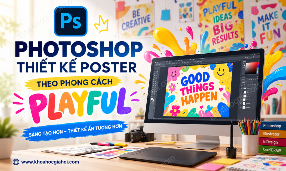 Khóa Học Photoshop Thiết Kế Poster Theo Phong Cách Playful