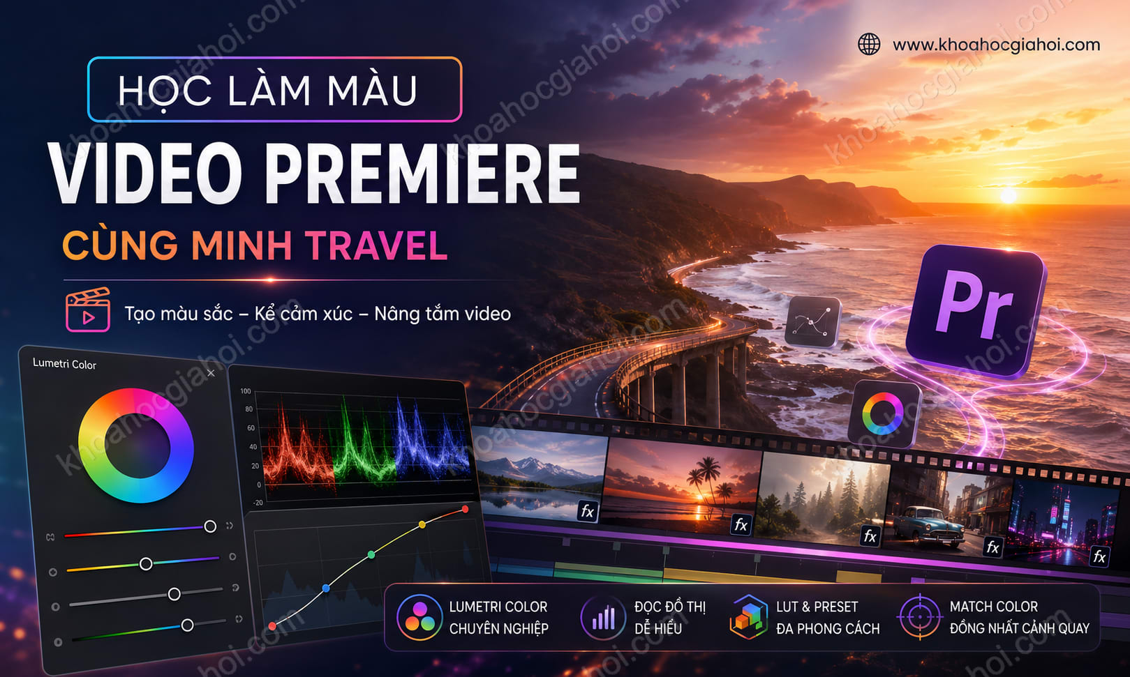 Học Làm Màu Video Premiere Cùng Minh Travel