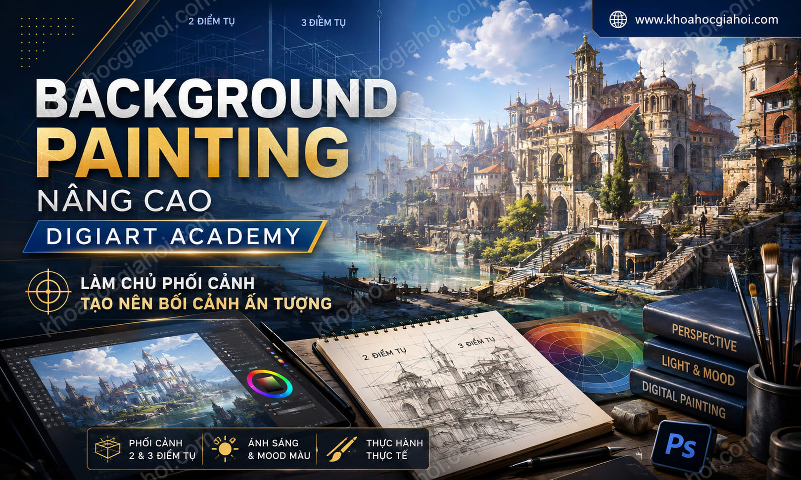 Khoá Học Background Painting Advanced Digiart Academy