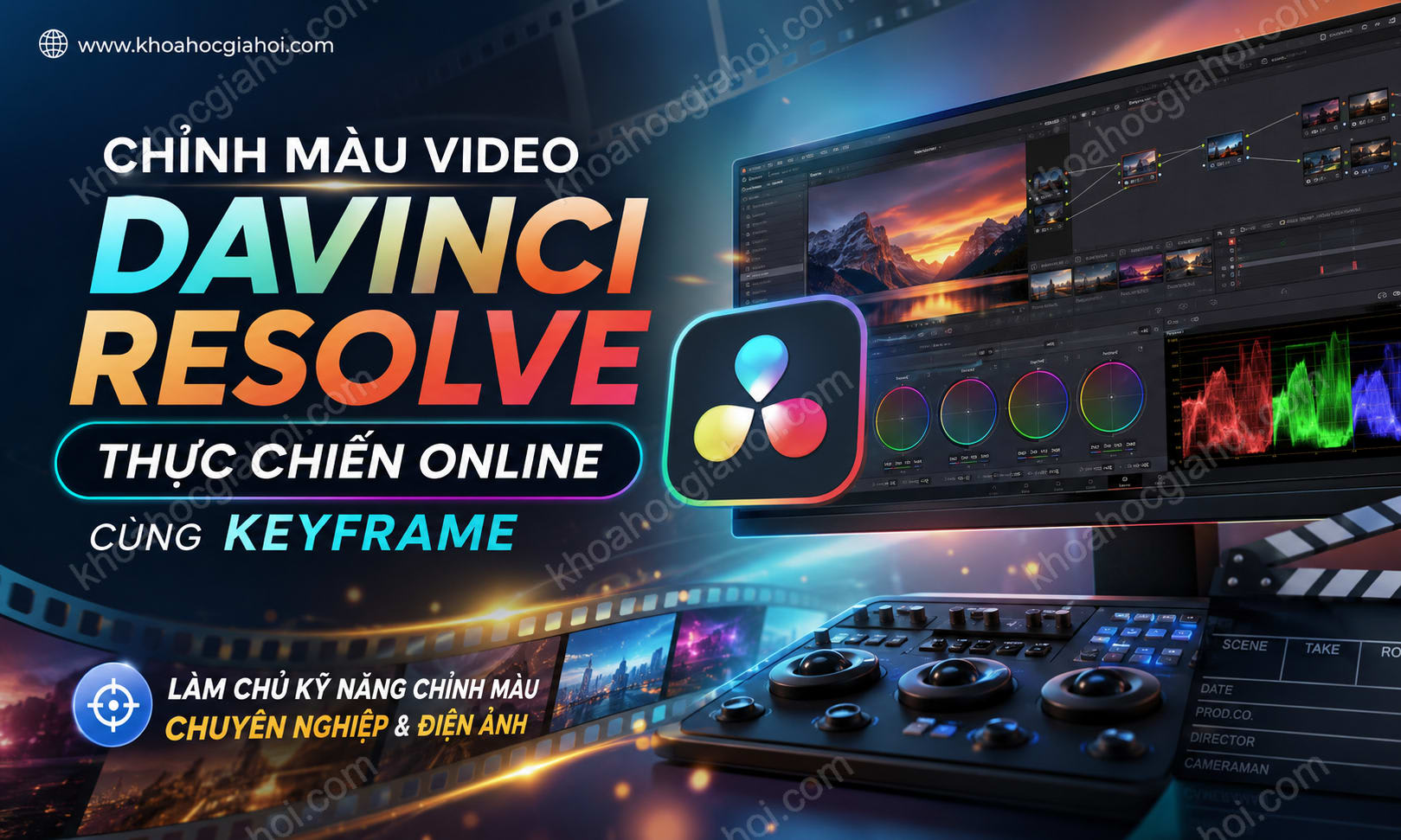 Khoá Học Chỉnh Màu Video Davinci Resolve Thực Chiến Online Cùng Keyframe Khoá Học Chỉnh Màu Video Davinci Resolve Thực Chiến Online Cùng Keyframe