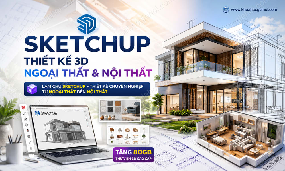 Khóa Học Sketchup Thiết Kế 3d Ngoại Thất & Nội Thất