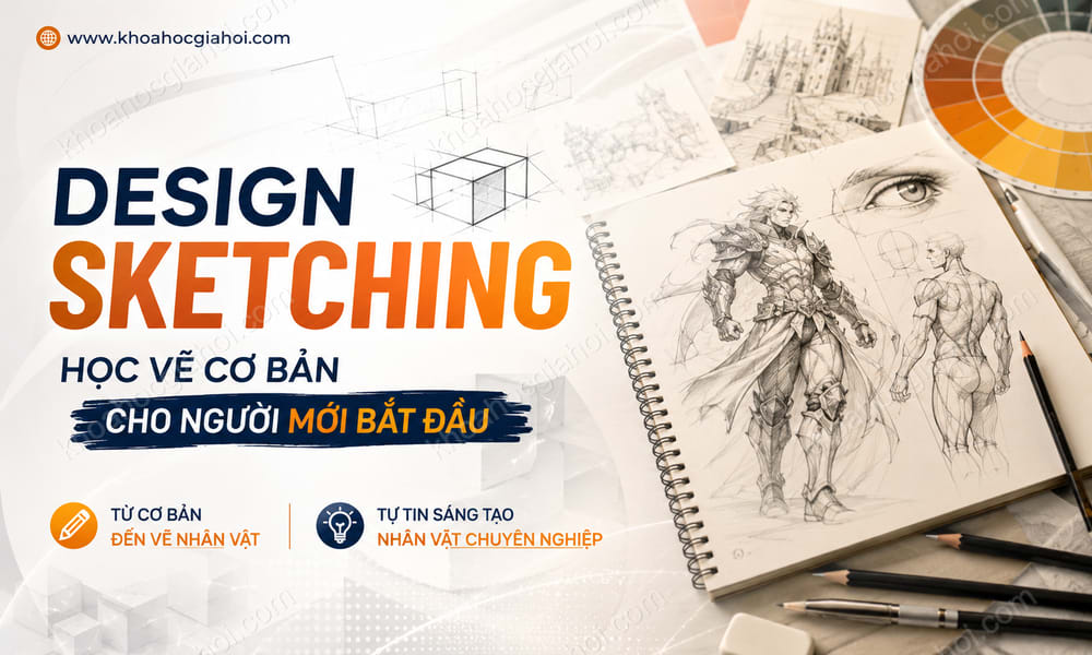 Khóa Học Design Sketching - Học Vẽ Cơ Bản Cho Người Mới Bắt Đầu