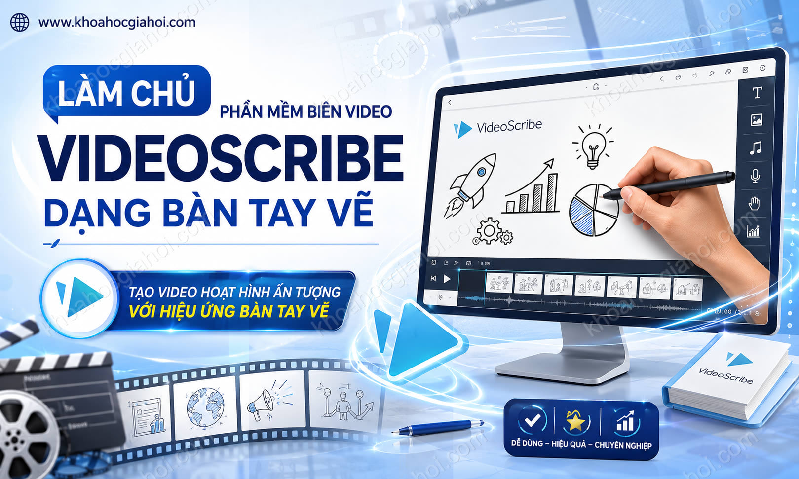 Làm Chủ Phần Mềm Biên Video Dạng Bàn Tay Vẽ Videoscribe